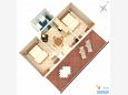 Alaprajz - Apartman A-108-a - Apartmanok Uvala Lozna (Hvar) - 108