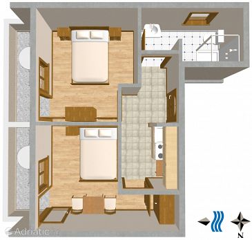 Апартаменты A-2507-a - Апартаменты Mali Lošinj (Lošinj) - 2507