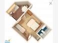 Alaprajz - Garzon AS-2688-b - Szobák és apartmanok Drvenik Gornja vala (Makarska) - 2688