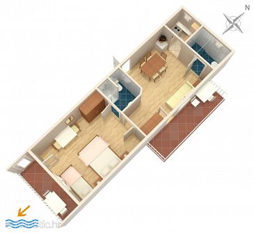 Apartmán A-4632-a - Ubytování Duće (Omiš) - 4632