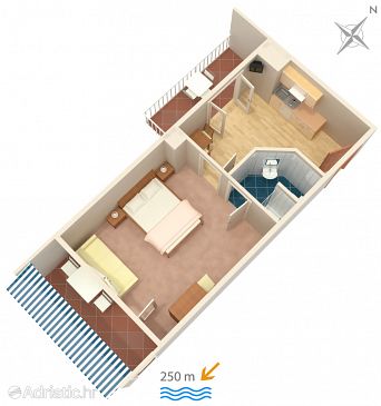 Apartmán A-4632-b - Ubytování Duće (Omiš) - 4632