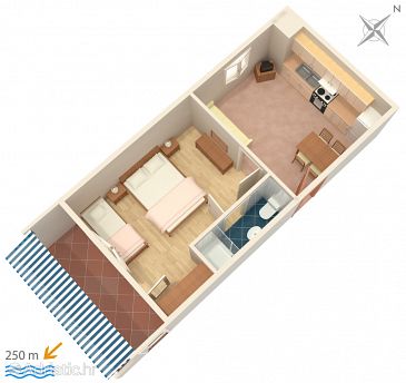 Apartmán A-4632-c - Ubytování Duće (Omiš) - 4632