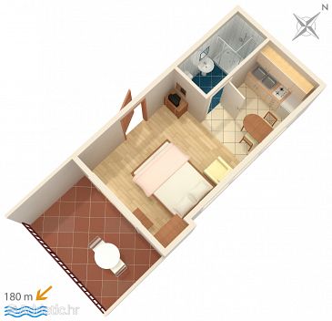 Garzon AS-4841-b - Szobák és apartmanok Makarska (Makarska) - 4841