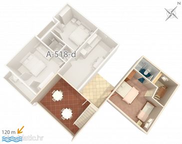 Apartment A-518-c - Apartments Podgora (Makarska) - 518