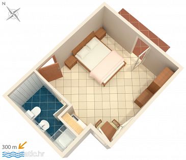 Cтудио AS-5344-a - Apartments Punat (Krk) - 5344