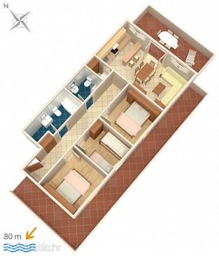 Apartament A-547-c - Cazare Zavalatica (Korčula) - 547