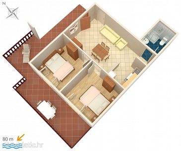 Apartament A-547-d - Cazare Zavalatica (Korčula) - 547