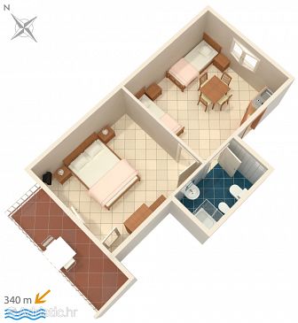 Apartma A-5578-a - Apartmaji Senj (Senj) - 5578