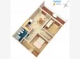 Plan kwatery - Apartament A-974-b - Apartamenty Seget Vranjica (Trogir) - 974