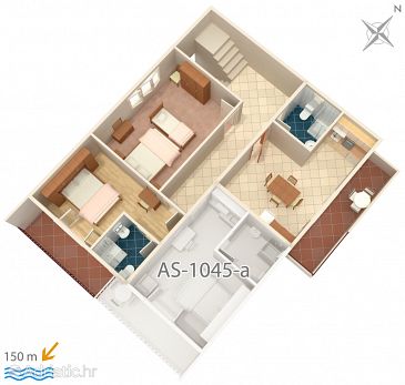 Apartment A-1045-a - Apartments Medići (Omiš) - 1045