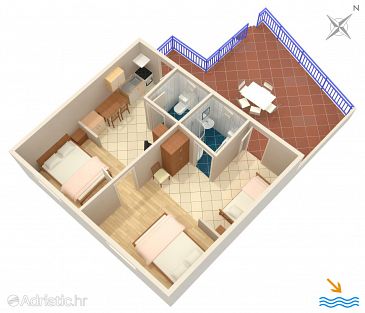 Apartment A-1088-c - Apartments Marina (Trogir) - 1088