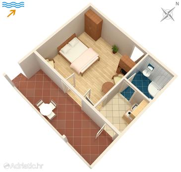 Studio flat AS-1122-b - Apartments Arbanija (Čiovo) - 1122
