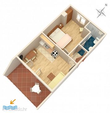 Apartment A-1153-c - Apartments Rukavac (Vis) - 1153