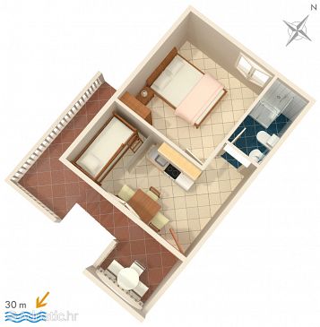 Apartment A-1154-a - Apartments Rukavac (Vis) - 1154