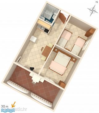 Plan Rukavac, Plan u smještaju tipa apartment, WIFI.