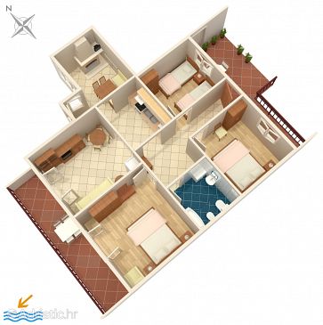 Apartment A-182-a - Apartments Zavalatica (Korčula) - 182