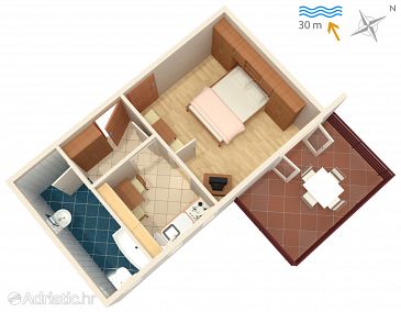 Apartment A-2014-a - Apartments and Rooms Barbat (Rab) - 2014