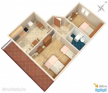 Plan Jelsa, Plan u smještaju tipa apartment, dopusteni kucni ljubimci.