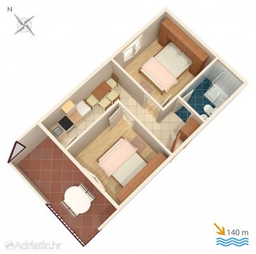 Apartment A-2079-a - Apartments Rastići (Čiovo) - 2079