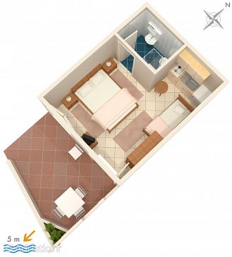 Studio flat AS-2138-a - Apartments Molunat (Dubrovnik) - 2138