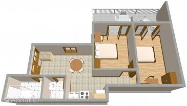 Plan Dubrovnik, Plan u smještaju tipa apartment, WIFI.