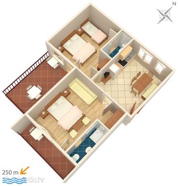 Plan Dramalj, Plan u smještaju tipa apartment, WIFI.