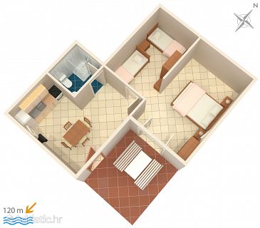 Apartment A-240-h - Apartments Zubovići (Pag) - 240