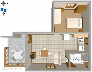 Plan Rukavac, Plan u smještaju tipa apartment, dopusteni kucni ljubimci.