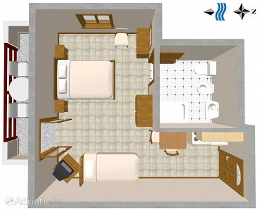 Studio flat AS-2538-a - Apartments and Rooms Novigrad (Novigrad) - 2538