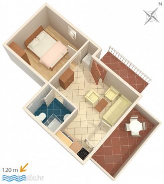Apartment A-2579-a - Apartments Podaca (Makarska) - 2579