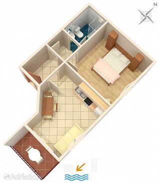 Apartment A-2614-a - Apartments Podgora (Makarska) - 2614