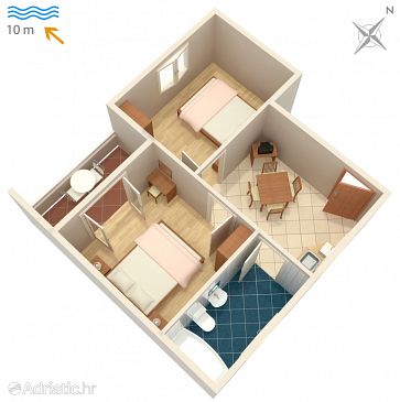 Apartment A-2619-a - Apartments Drvenik Donja vala (Makarska) - 2619