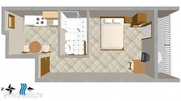Studio flat AS-2622-a - Apartments Igrane (Makarska) - 2622