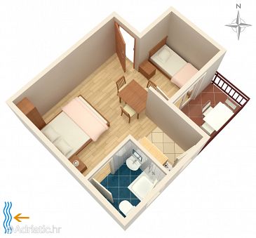 Studio flat AS-2633-b - Apartments Podaca (Makarska) - 2633