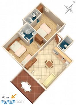Apartment A-2649-d - Apartments Zaostrog (Makarska) - 2649