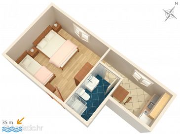 Studio flat AS-2666-a - Apartments Tučepi (Makarska) - 2666