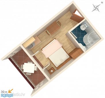 Studio flat AS-2680-a - Apartments Igrane (Makarska) - 2680