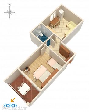 Apartment A-2694-b - Apartments Tučepi (Makarska) - 2694