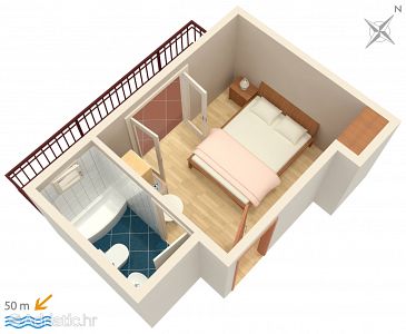 Studio flat AS-2718-c - Apartments Brela (Makarska) - 2718