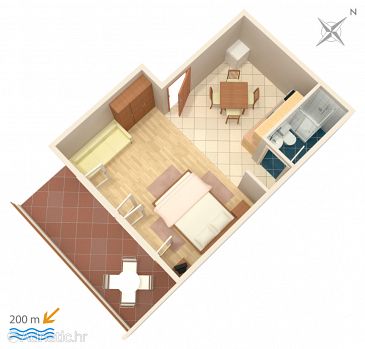 Studio flat AS-2773-a - Apartments and Rooms Duće (Omiš) - 2773
