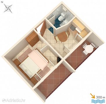 Apartment A-2818-a - Apartments Stanići (Omiš) - 2818