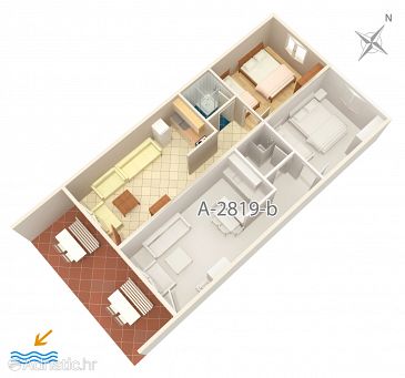 Apartment A-2819-a - Apartments Stanići (Omiš) - 2819