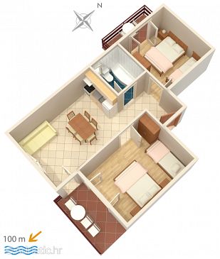 Apartment A-2821-a - Apartments Duće (Omiš) - 2821