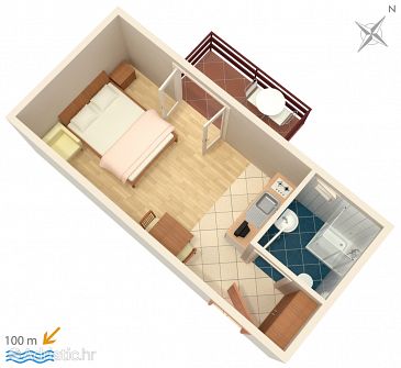 Studio flat AS-2821-b - Apartments Duće (Omiš) - 2821