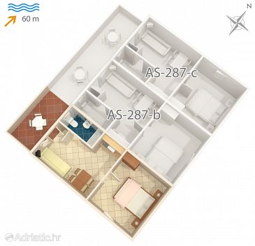 Studio flat AS-287-a - Apartments Vir (Vir) - 287