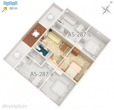 Studio flat AS-287-b - Apartments Vir (Vir) - 287