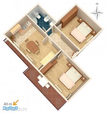Apartment A-2965-a - Apartments Sumpetar (Omiš) - 2965