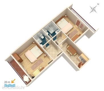 Apartment A-303-g - Apartments Drvenik Donja vala (Makarska) - 303