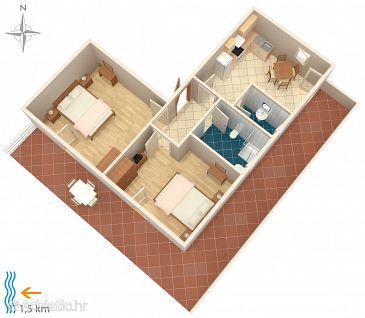 Plan Babići, Plan u smještaju tipa apartment, WIFI.