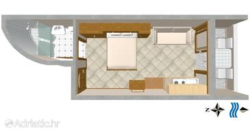 Studio flat AS-3061-a - Apartments Nemira (Omiš) - 3061